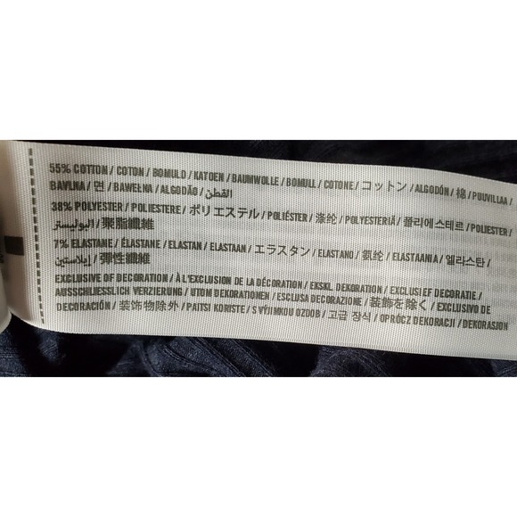 Hollister Ribbed Henley Heathered Navy Blue 3/4 Sleeves Women's Medium Y2K - Picture 4 of 7